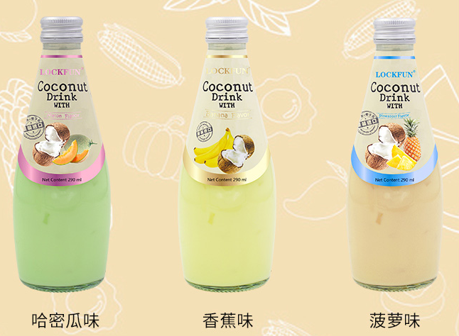 乐可芬Lockfun椰汁饮料290ml*12瓶装