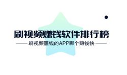 刷视频赚钱的app哪个赚钱快,刷视频赚钱软件排行榜!