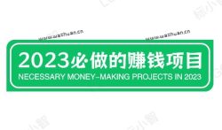 2023必做的赚钱项目,做好这些赚钱小项目月入万元不是梦