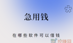急用钱在哪些软件可以借钱？十大良心借款平台有那些