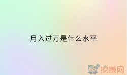 月入过万是什么水平，取决于你在那个城市