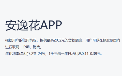 安逸花借款是正规合法平台吗？安逸花同类型平台推荐
