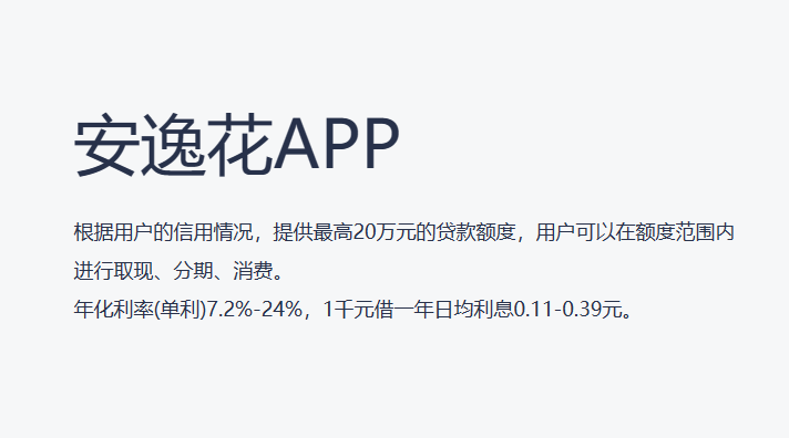 安逸花借款是正规合法平台吗？安逸花同类型平台推荐