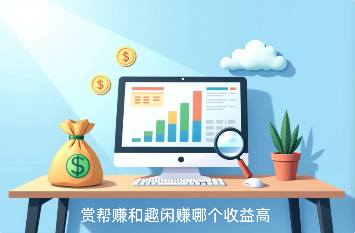 赏帮赚和趣闲赚哪个收益高？类似网上做任务赚钱的平台推荐